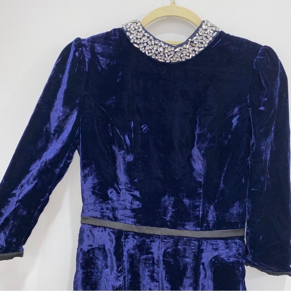 Velvet Open Back Romper - Picture 15 of 16